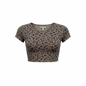 Abercrombie & Fitch Brown Leopard Crop Top